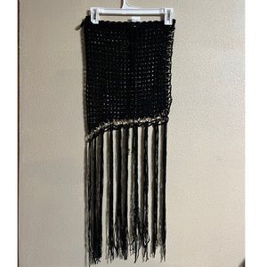 Knit O-ring fringe Skirt!